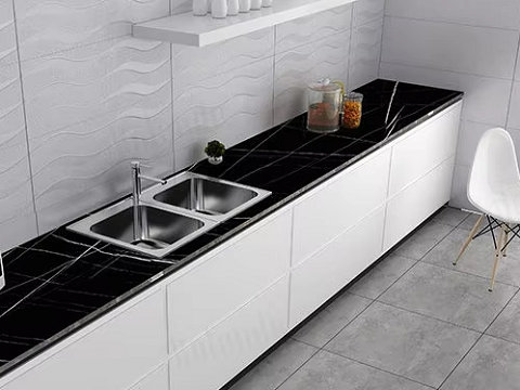 black porcelain countertops